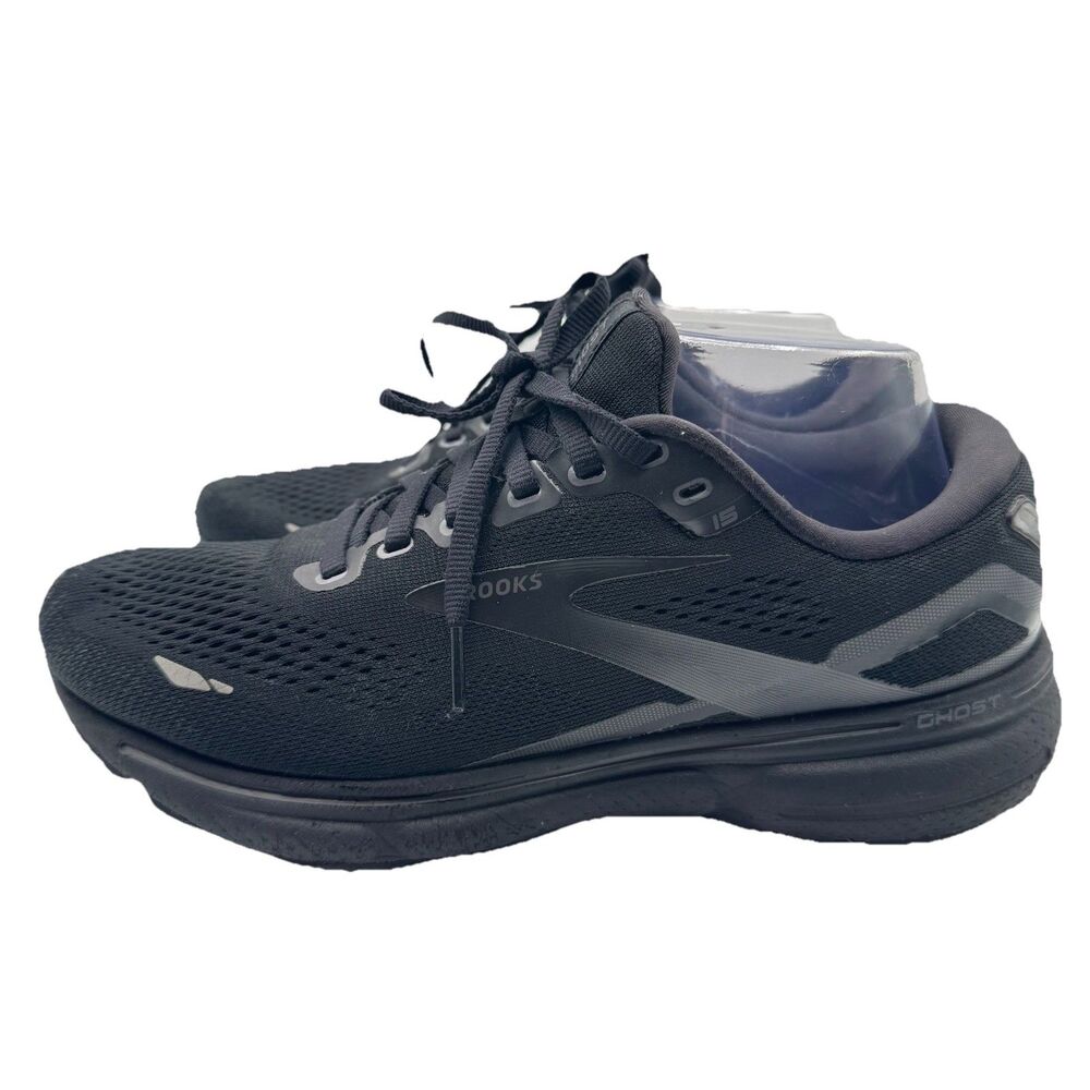 Brooks Women’s Ghost 15 Cushion Running Shoe - Triple Black - 8.5 B